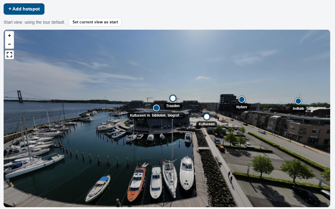 Editor hvor et aktuelt view kan gemmes som startvisning